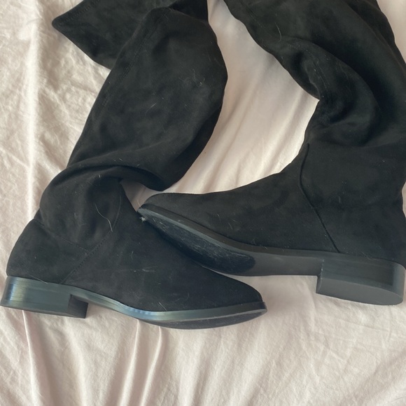 Steve Madden  Black Over the Knee Boots with laces - Picture 4 of 6